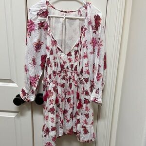 Free People Floral Print Blouse
